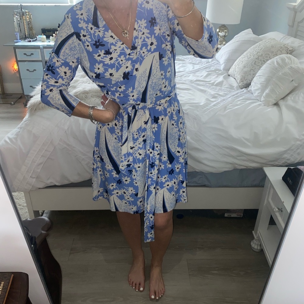 Ralph Lauren Blue Floral Robe